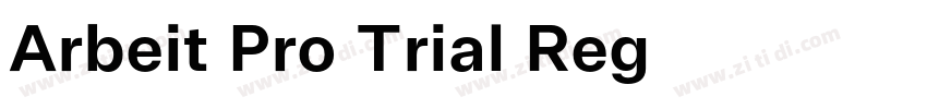 Arbeit Pro Trial Reg字体转换